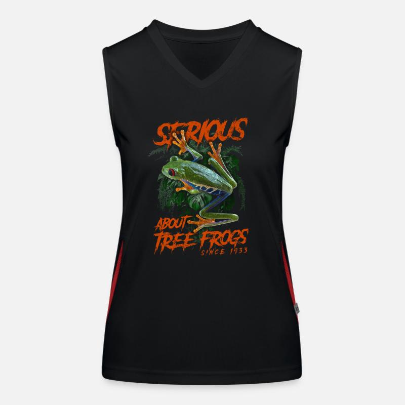 Ernsthaft über Rotaugenlaubfrösche seit 1933 Funktionelles Kontrast-Tank Top für Frauen