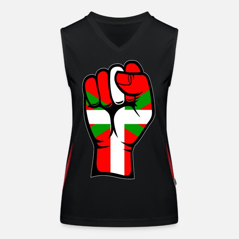 Poing drapeau basque Débardeur respirant contrasté Femme