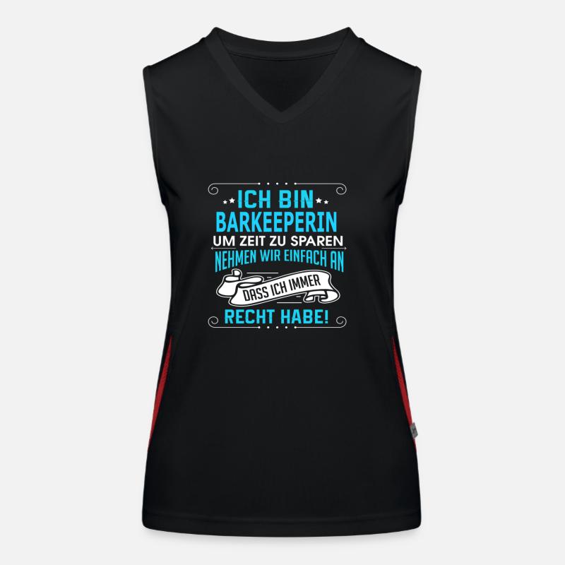 BARKEEPERIN Funktionelles Kontrast-Tank Top für Frauen