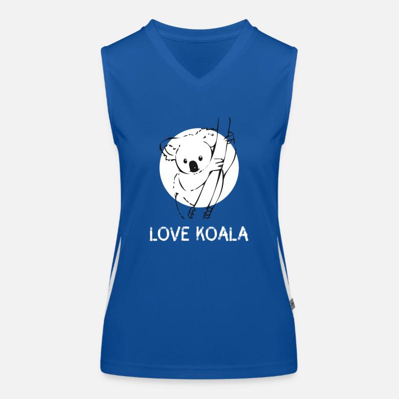 Koala bear cute drawing tree australia funny Women's Functional Contrast Tank Top