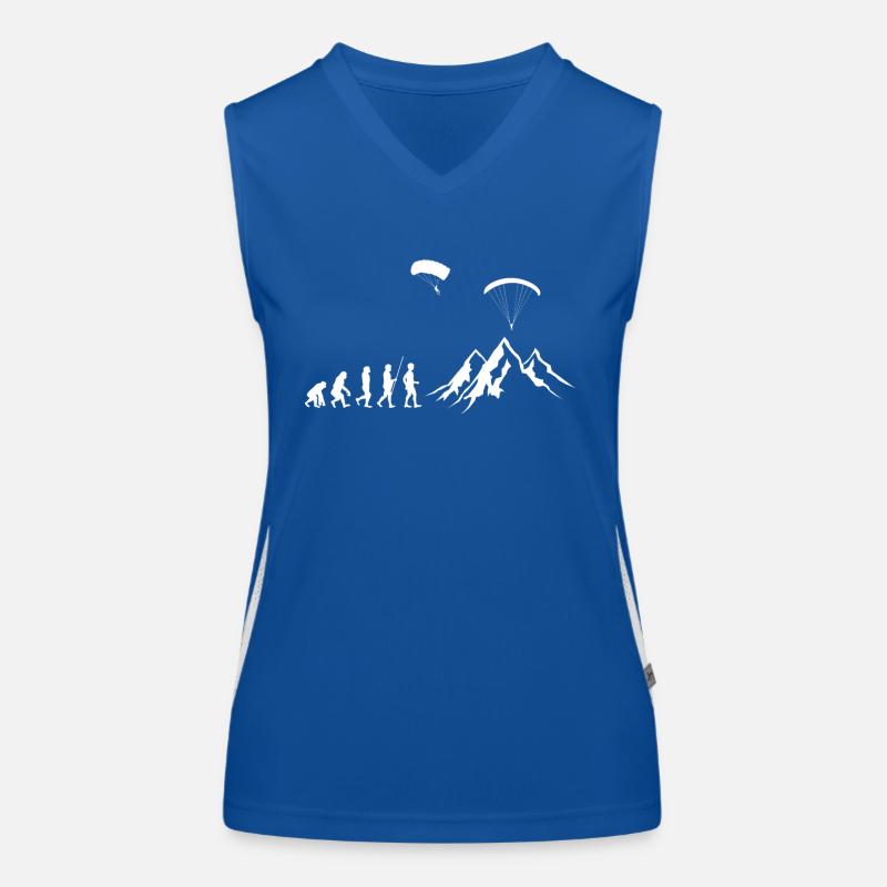 Paragliding - Gleitschirmfliegen - Evolution Funktionelles Kontrast-Tank Top für Frauen