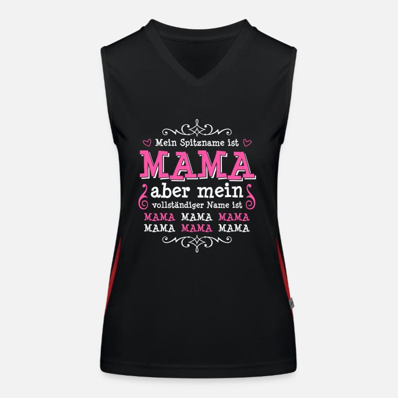 ...vollständiger Name: Mama Mama Mama... - Geschen Funktionelles Kontrast-Tank Top für Frauen