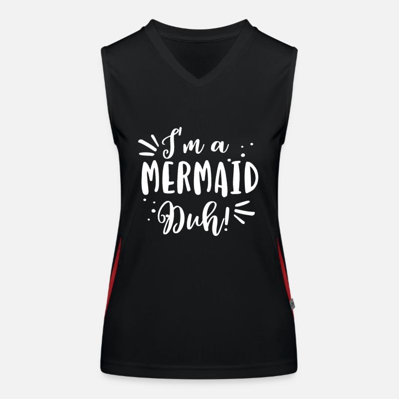 I am a mermaid - gift Women's Functional Contrast Tank Top