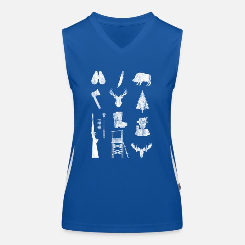 Binocular knife deer boar hunter shirt Women's Functional Contrast Tank Top