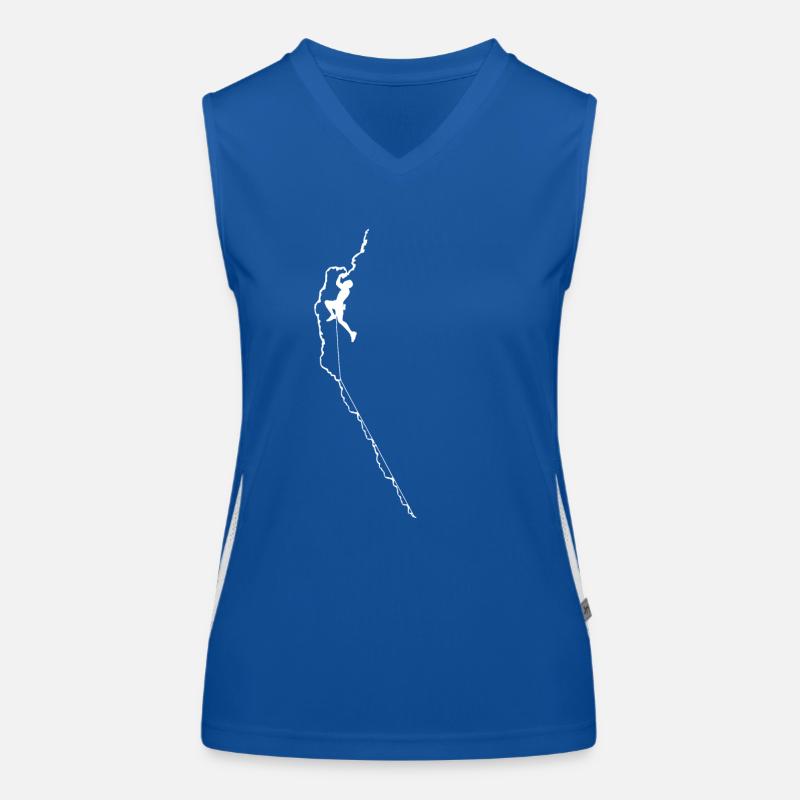 Climbing - climber rock climbing gift Women's Functional Contrast Tank Top