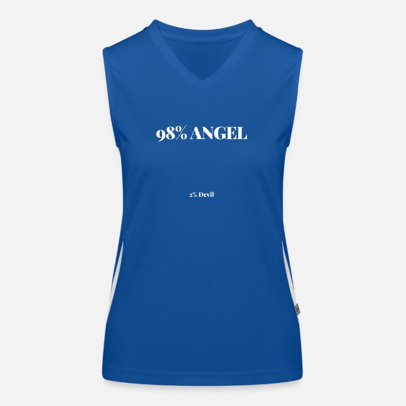 Chemise 98% Angel Angel 2% Devil Devil cadeau Débardeur respirant contrasté Femme
