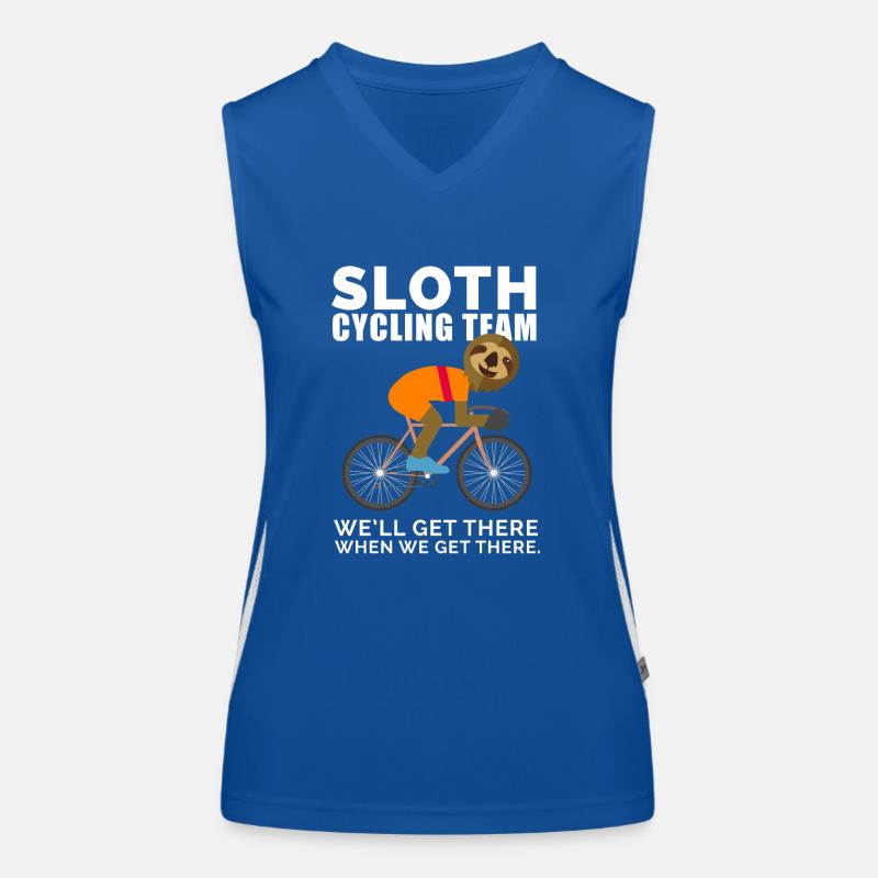 Faultier Cycling Team Funktionelles Kontrast-Tank Top für Frauen