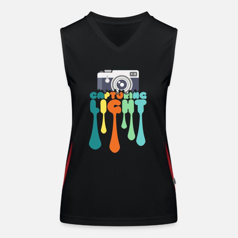 Photography camera gift Women's Functional Contrast Tank Top