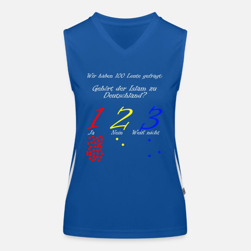 Does Islam become Germany? Pro Islam Women's Functional Contrast Tank Top