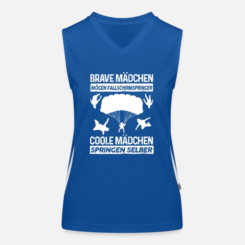 Coole Mädchen springen selber - Geschenk Funktionelles Kontrast-Tank Top für Frauen