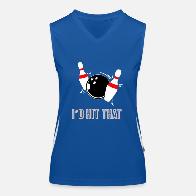 Bowling - Play - Gift - Cone Women's Functional Contrast Tank Top