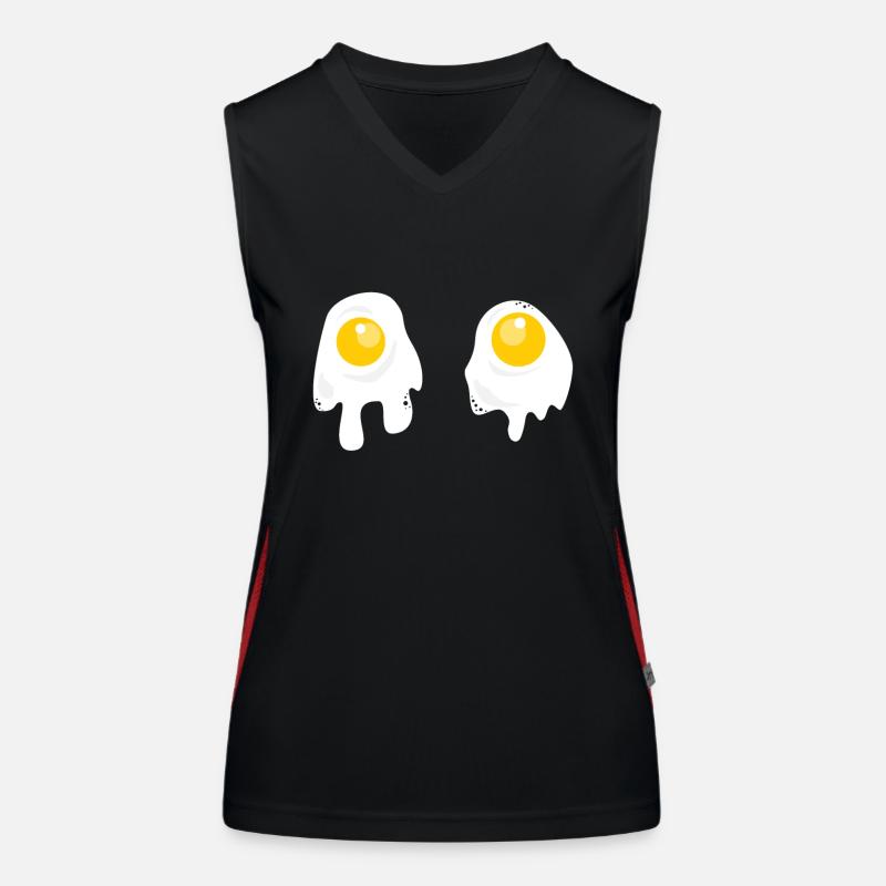 Fried Eggs - Breakfast Women's Functional Contrast Tank Top