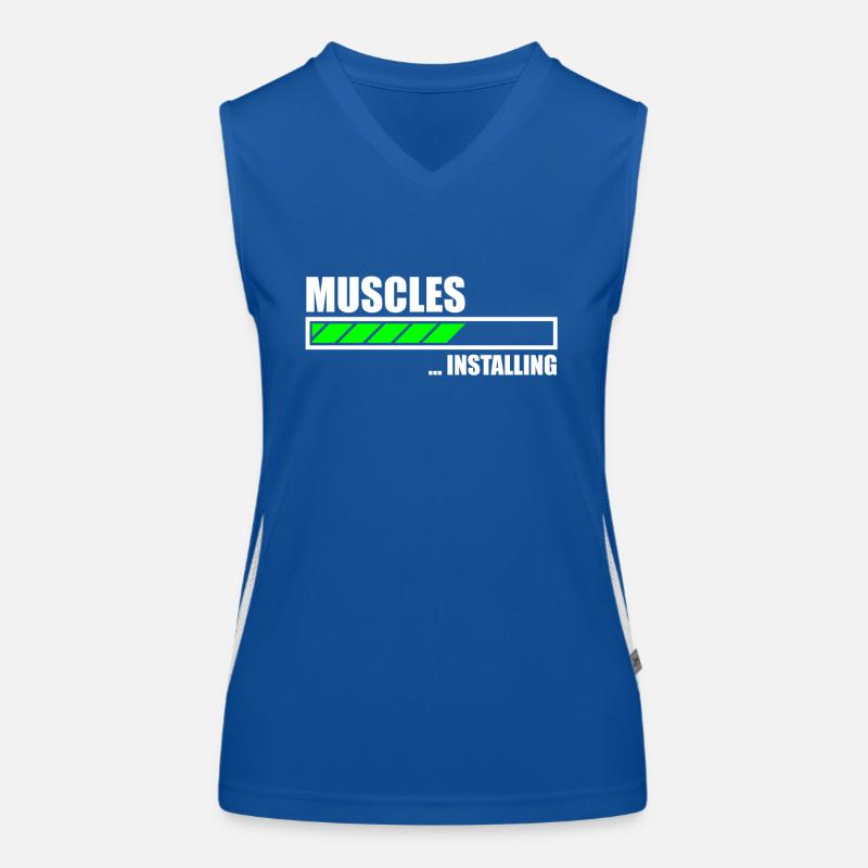 Installing Muscles Funny Gym Funktionelles Kontrast-Tank Top für Frauen