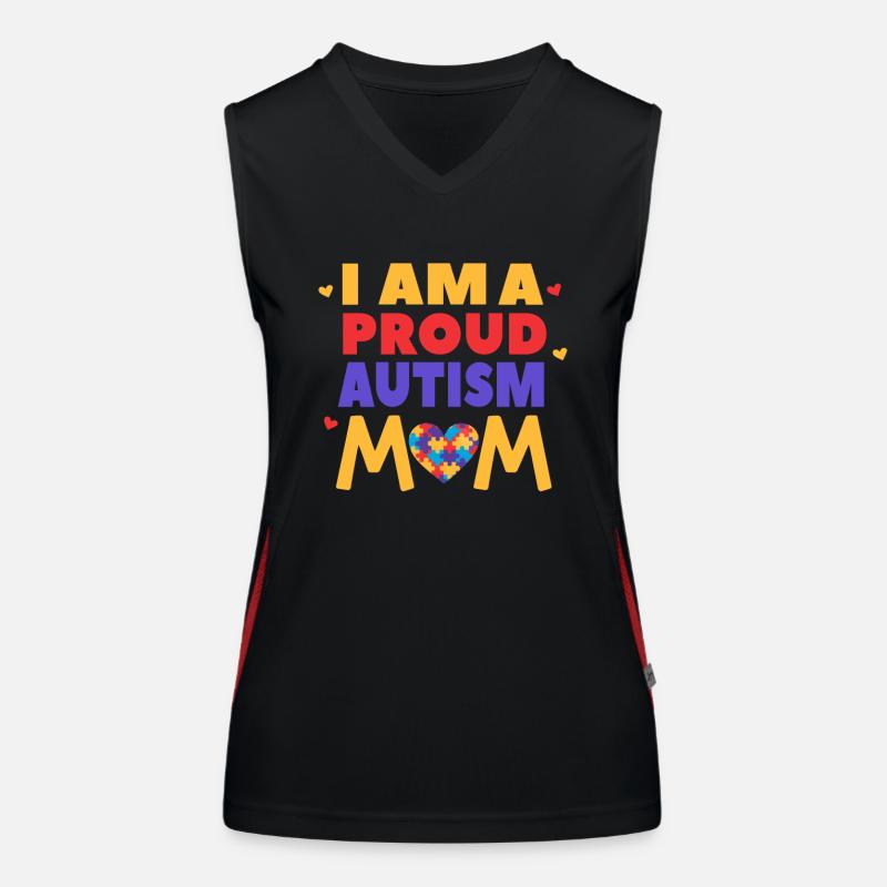 Ich bin eine stolze Autismus-Mutter Funktionelles Kontrast-Tank Top für Frauen