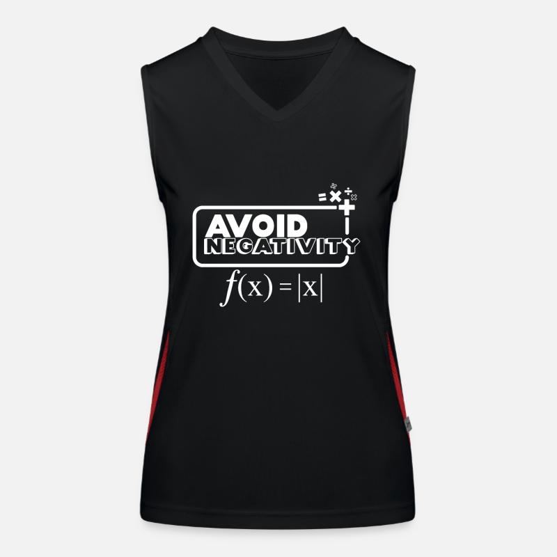Avoid Negativity - Funny Math Nerd Gift Women's Functional Contrast Tank Top