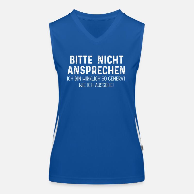 Bitte nicht ansprechen Funktionelles Kontrast-Tank Top für Frauen