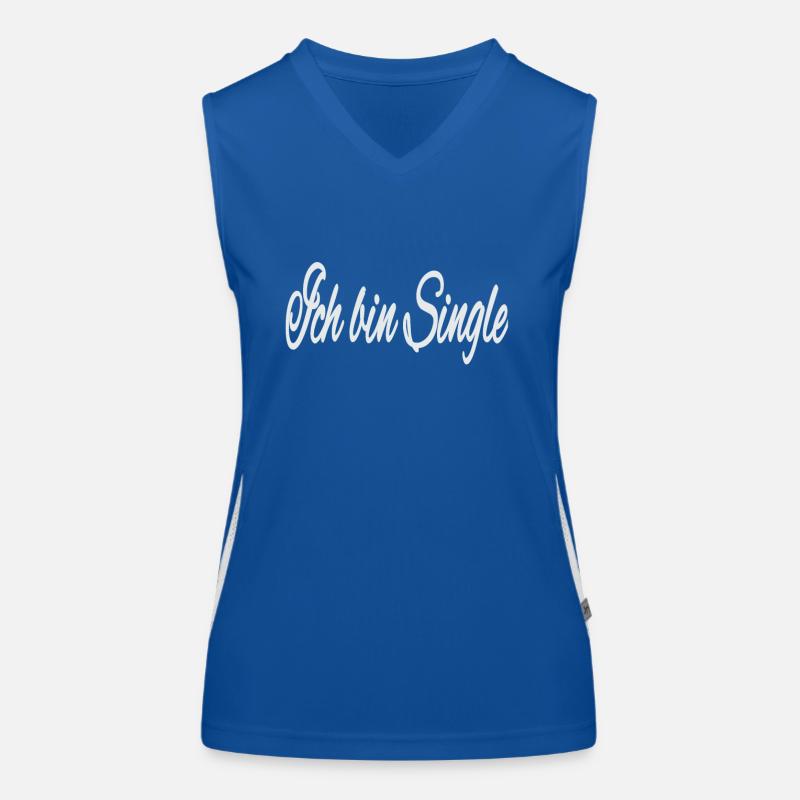 Ich bin Single Funktionelles Kontrast-Tank Top für Frauen