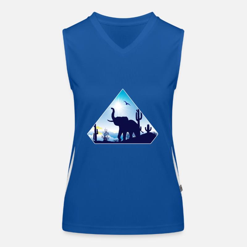 Elefant Funktionelles Kontrast-Tank Top für Frauen