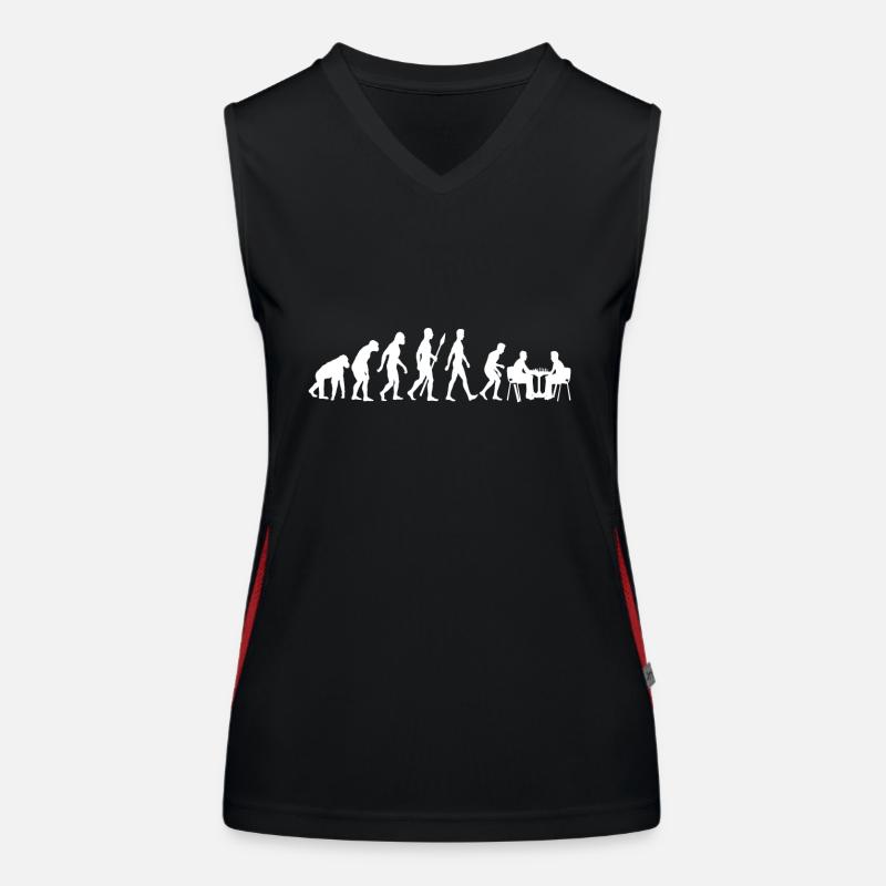 échiquier d'échecs d'évolution - Sport Gift Débardeur respirant contrasté Femme