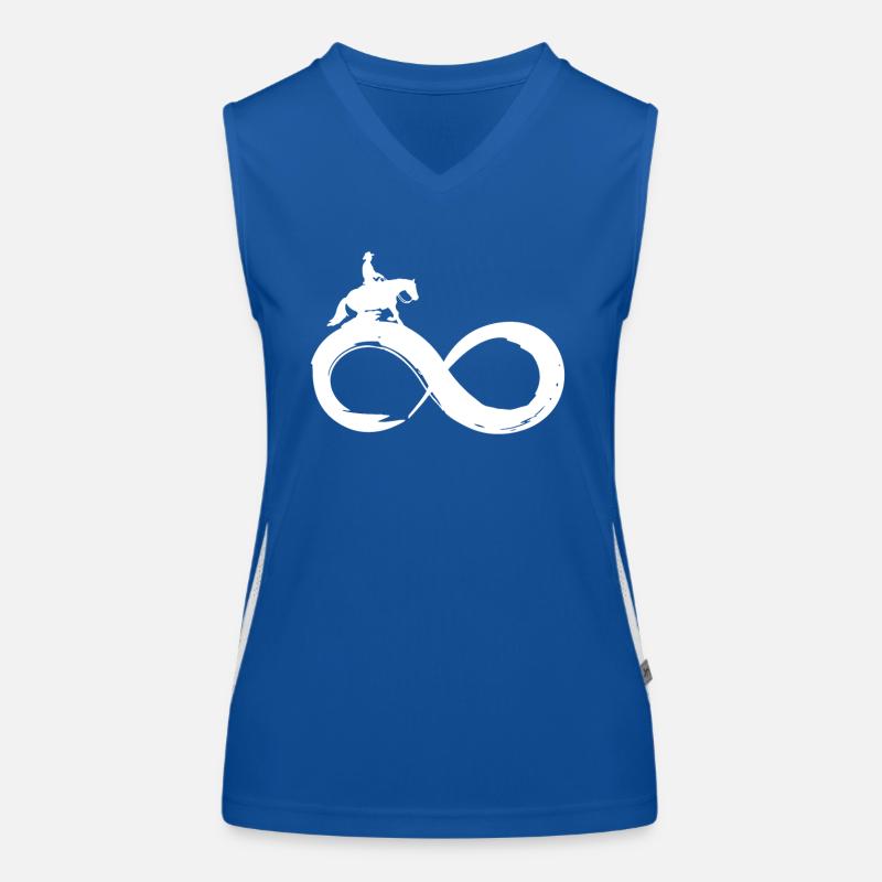 Infinity Sliding Stop Westernreiten Funktionelles Kontrast-Tank Top für Frauen
