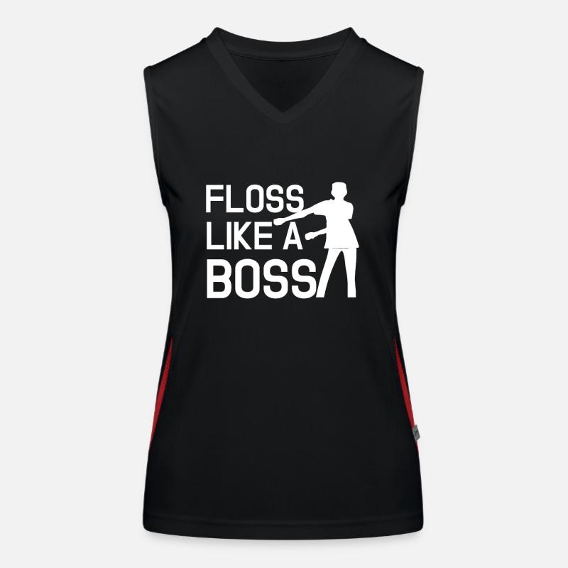 Floss Like A Boss Funktionelles Kontrast-Tank Top für Frauen