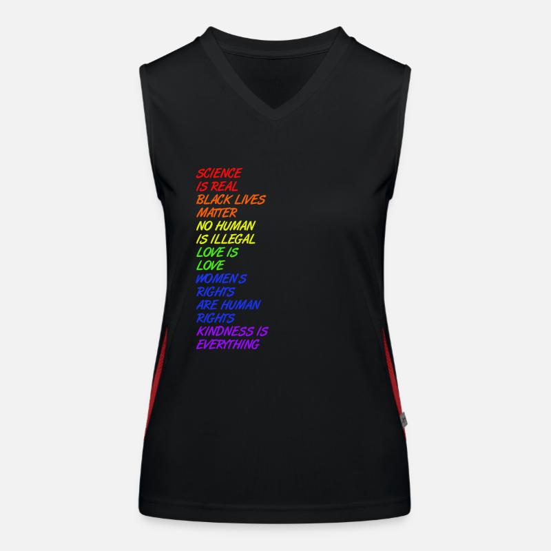 Science is real - LGBT Funktionelles Kontrast-Tank Top für Frauen