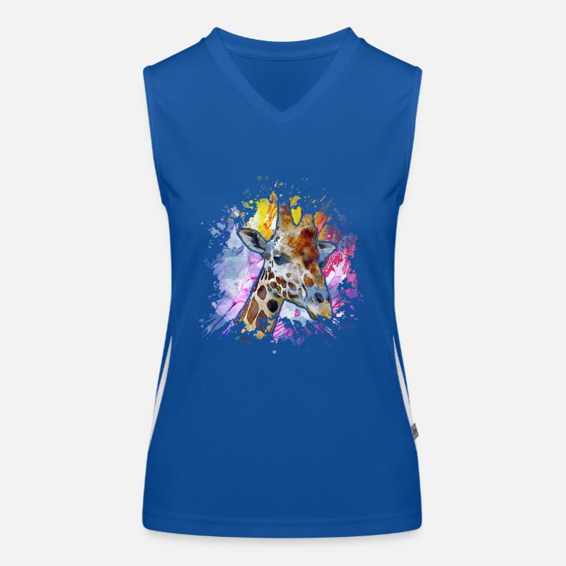 Giraffe Funktionelles Kontrast-Tank Top für Frauen
