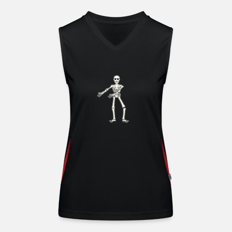 Floss Dance Move Skelett Funktionelles Kontrast-Tank Top für Frauen