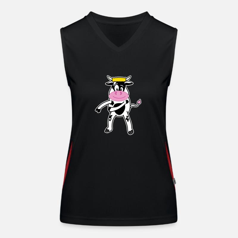 Floss Dance Move Kuh Funktionelles Kontrast-Tank Top für Frauen