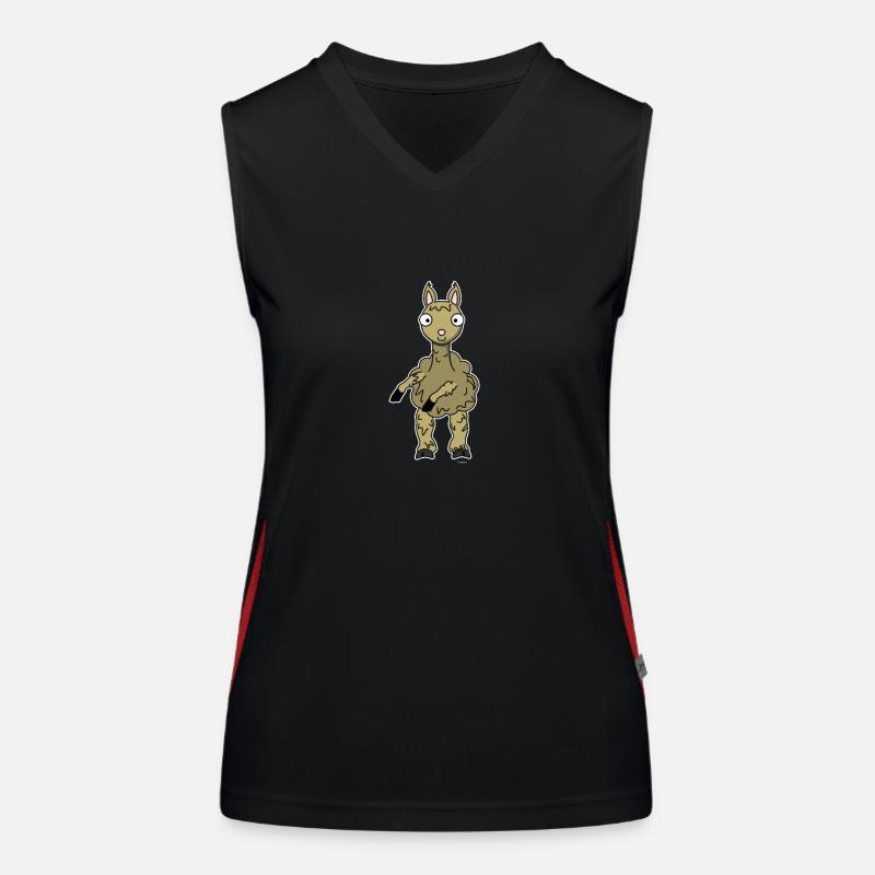 Floss Dance Move Lama Funktionelles Kontrast-Tank Top für Frauen