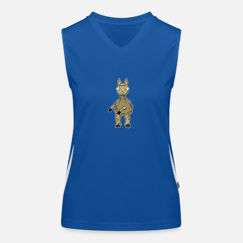 Floss Dance Move Lama Funktionelles Kontrast-Tank Top für Frauen