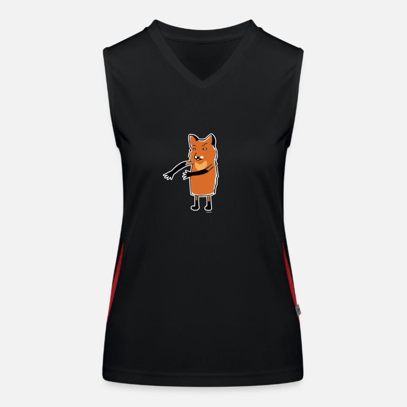 Floss Dance Bewegen Fox Funktionelles Kontrast-Tank Top für Frauen