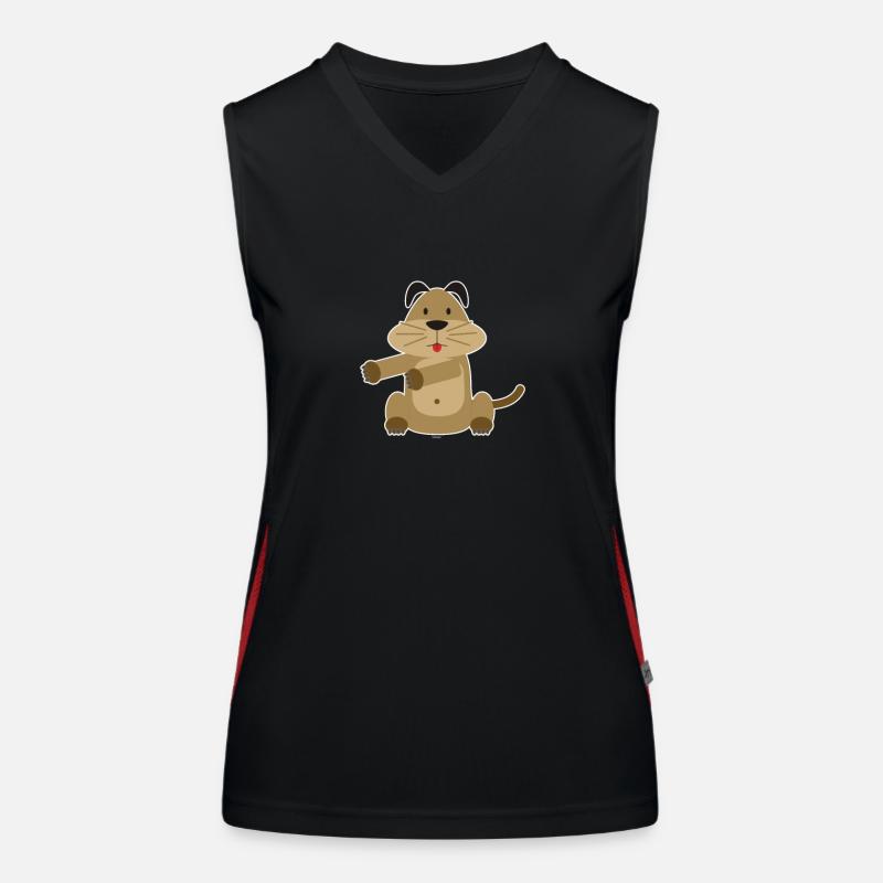 Floss Dance Move Hund Funktionelles Kontrast-Tank Top für Frauen