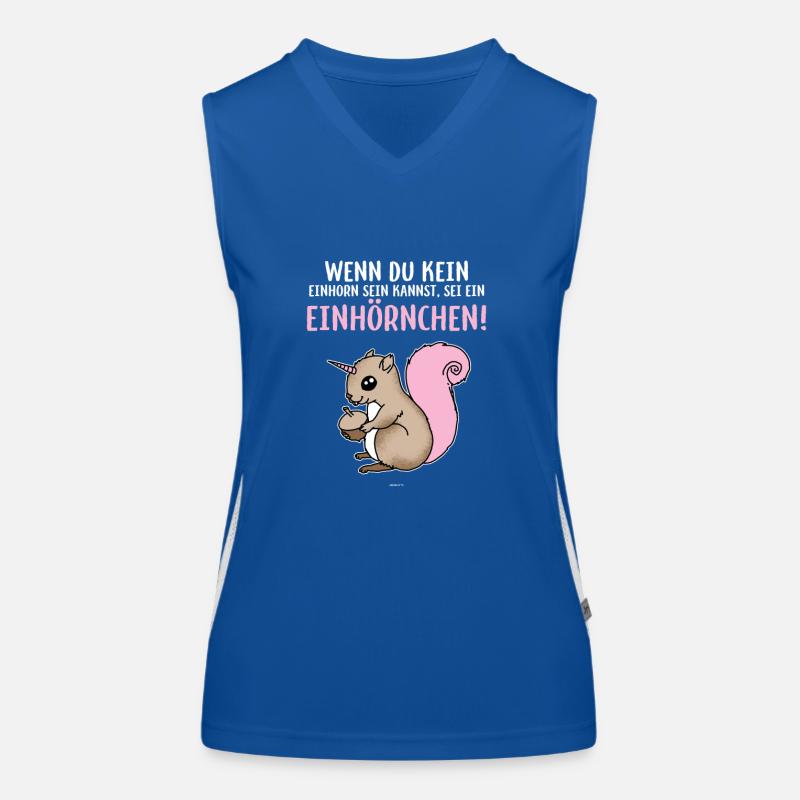 Einhorn Eichhörnchen Geschenk Einhörner Funktionelles Kontrast-Tank Top für Frauen