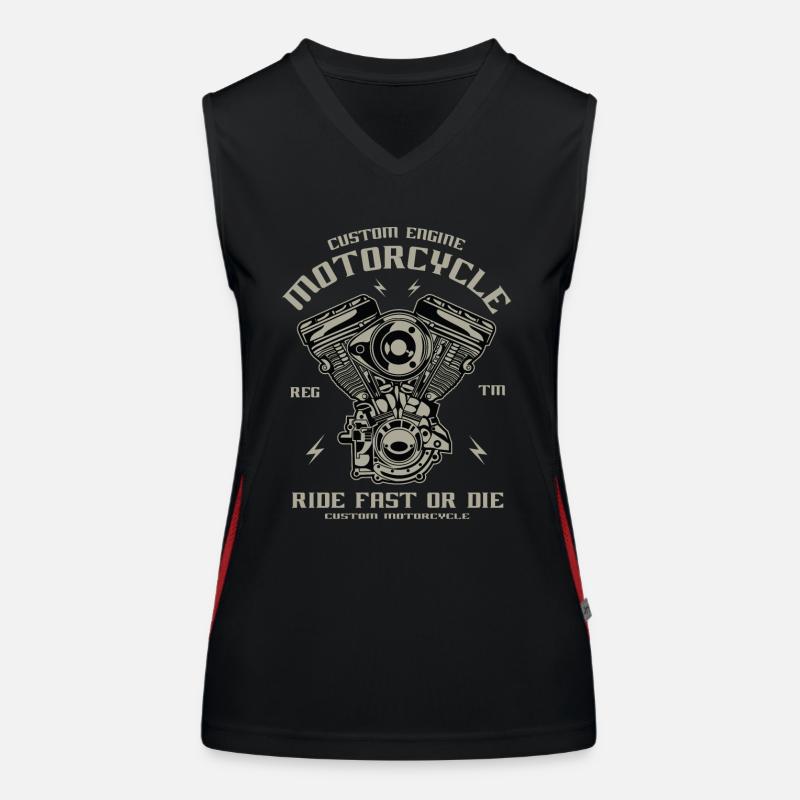 Motorrad Motor Umbau Chopper Custom Engine Funktionelles Kontrast-Tank Top für Frauen