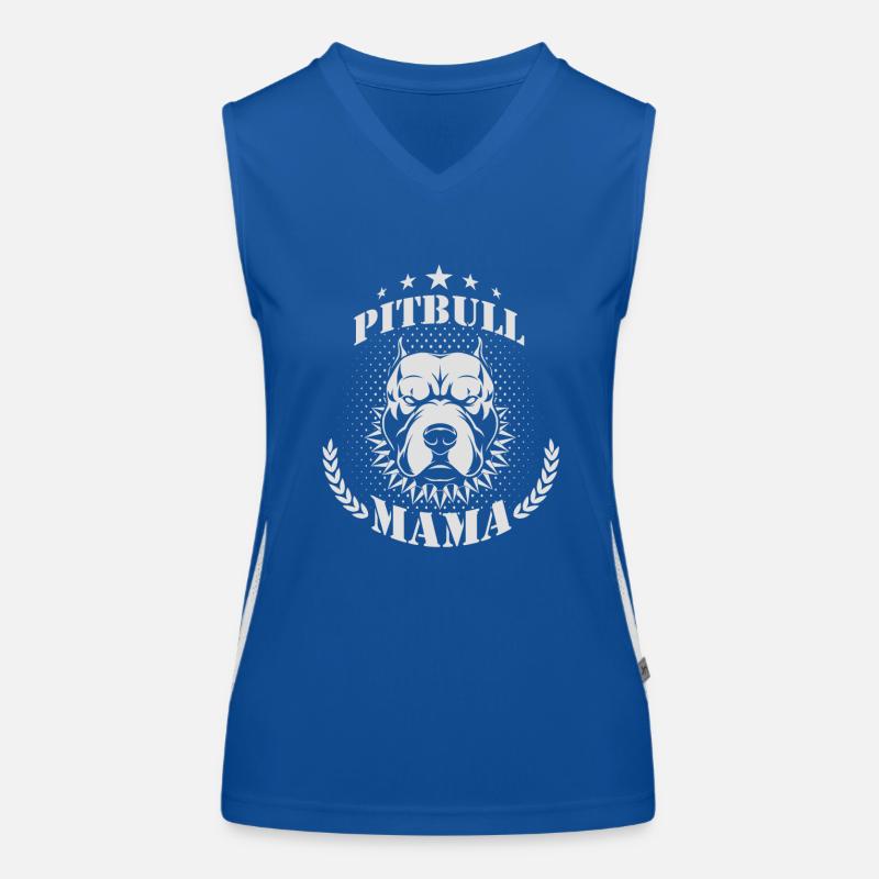 Pitbull mama Funktionelles Kontrast-Tank Top für Frauen