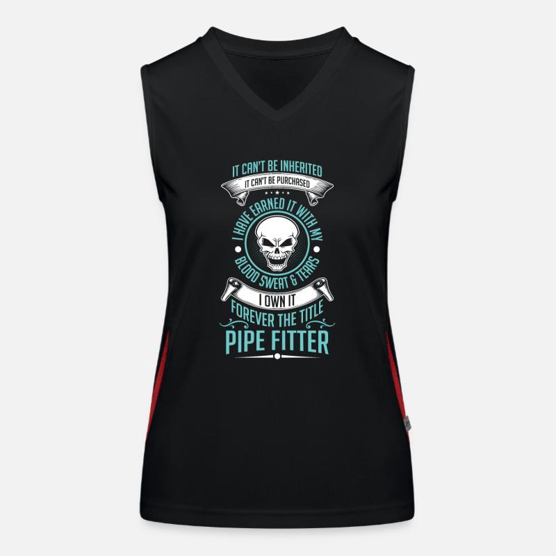 Pipefitter owned it Funktionelles Kontrast-Tank Top für Frauen