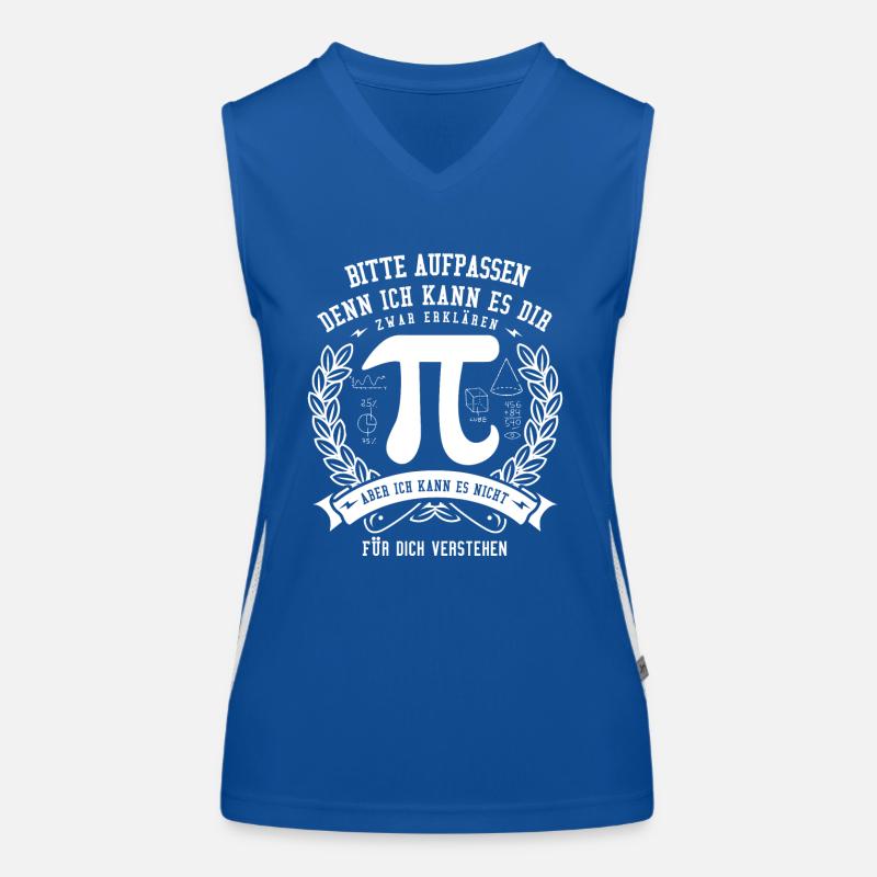 Mathématiques Shirt · Mathématiciens · S’il vous plaît, faites attention Débardeur respirant contrasté Femme