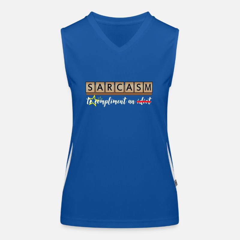 Sarcasm - compliment Women's Functional Contrast Tank Top