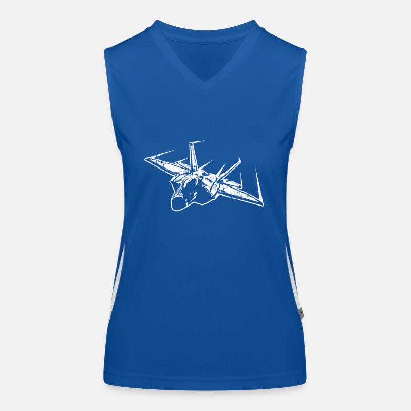 Pilot Kampfjet Militär Düsenjet Kampfpilot Funktionelles Kontrast-Tank Top für Frauen