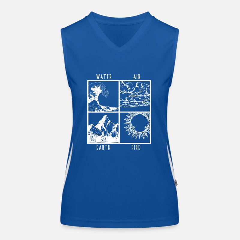 Water Air Earth Fire 4 Elements Shirt Gift Women's Functional Contrast Tank Top