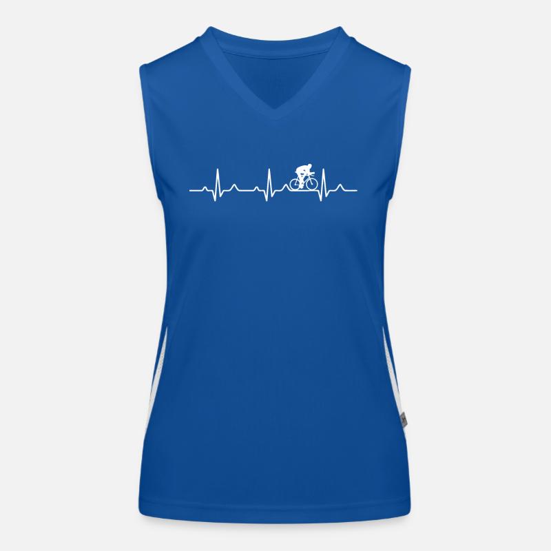 Vélo de route vélo de course de battement de coeur Débardeur respirant contrasté Femme