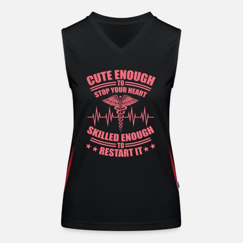 Hübsche Krankenschwester MFA Geschenk Funktionelles Kontrast-Tank Top für Frauen