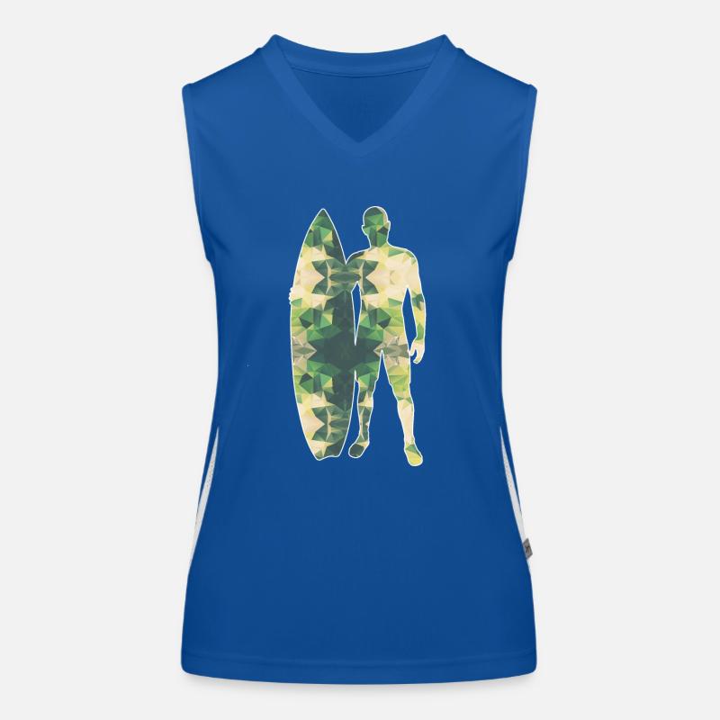 Polygone surfeur vert Débardeur respirant contrasté Femme