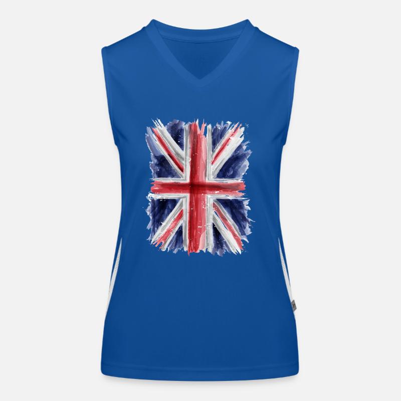 Drapeau britannique Débardeur respirant contrasté Femme