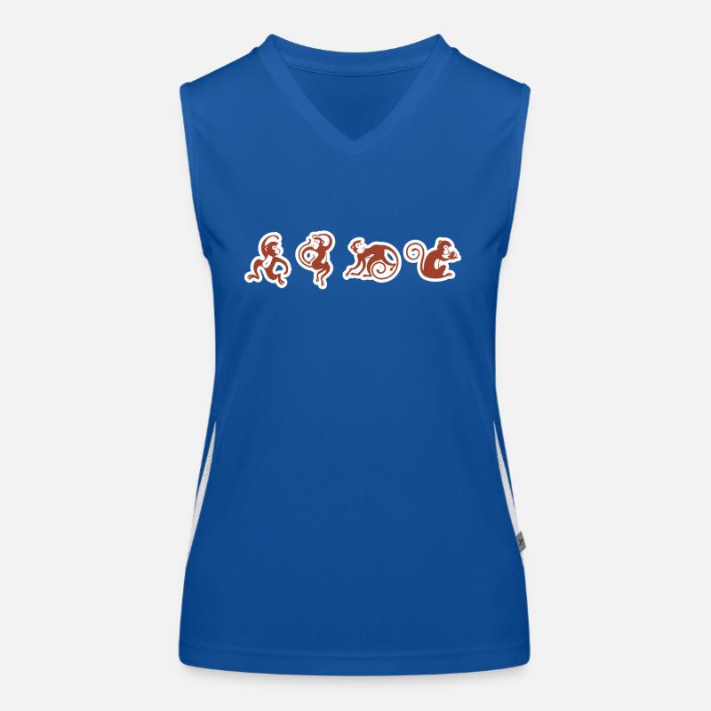 Monkey circus monkey funny design graphic Women's Functional Contrast Tank Top