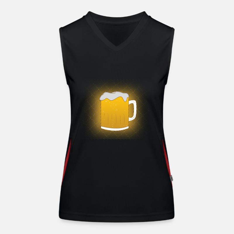Chope de bière Débardeur respirant contrasté Femme
