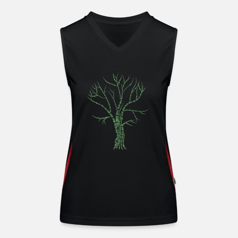 0 et 1 programmeur code binaire chemise binaire Débardeur respirant contrasté Femme