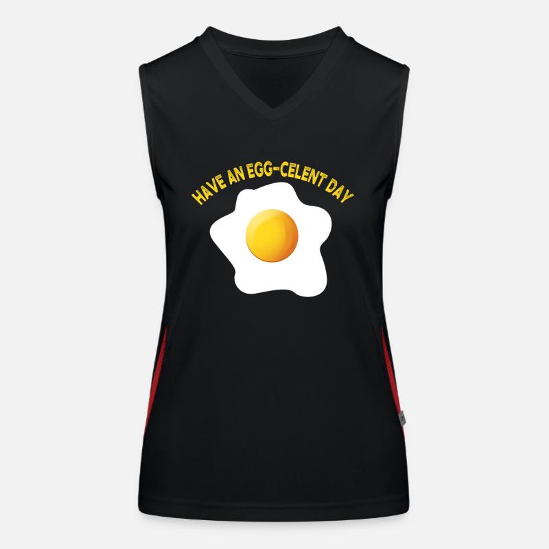Egg-Celent Day Shirt Fried Egg Breakfast Gift Idea Women's Functional Contrast Tank Top