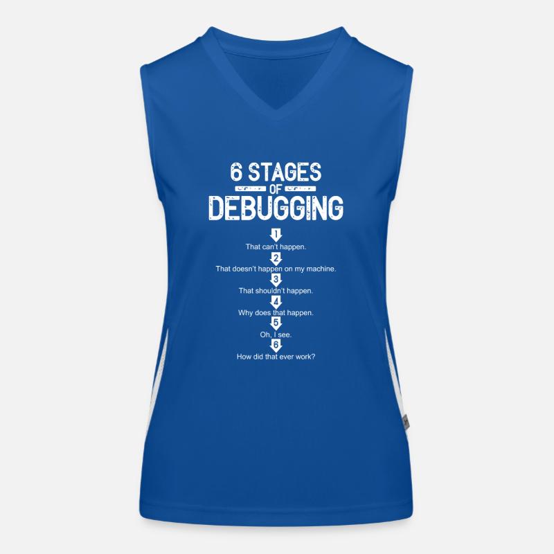 Debugging Programmierer Informatik Computer Nerd Funktionelles Kontrast-Tank Top für Frauen